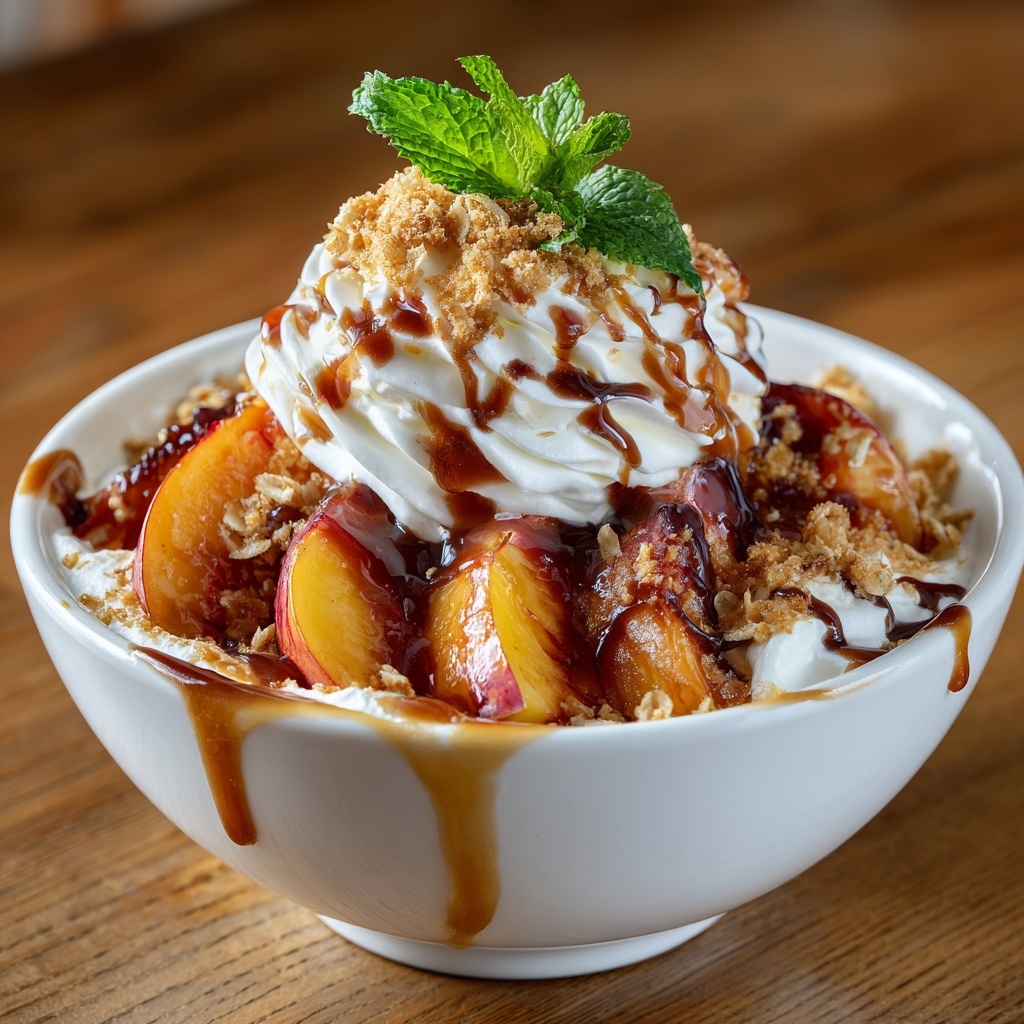 Grilled Peach Sundaes Recipe - Recipe Image