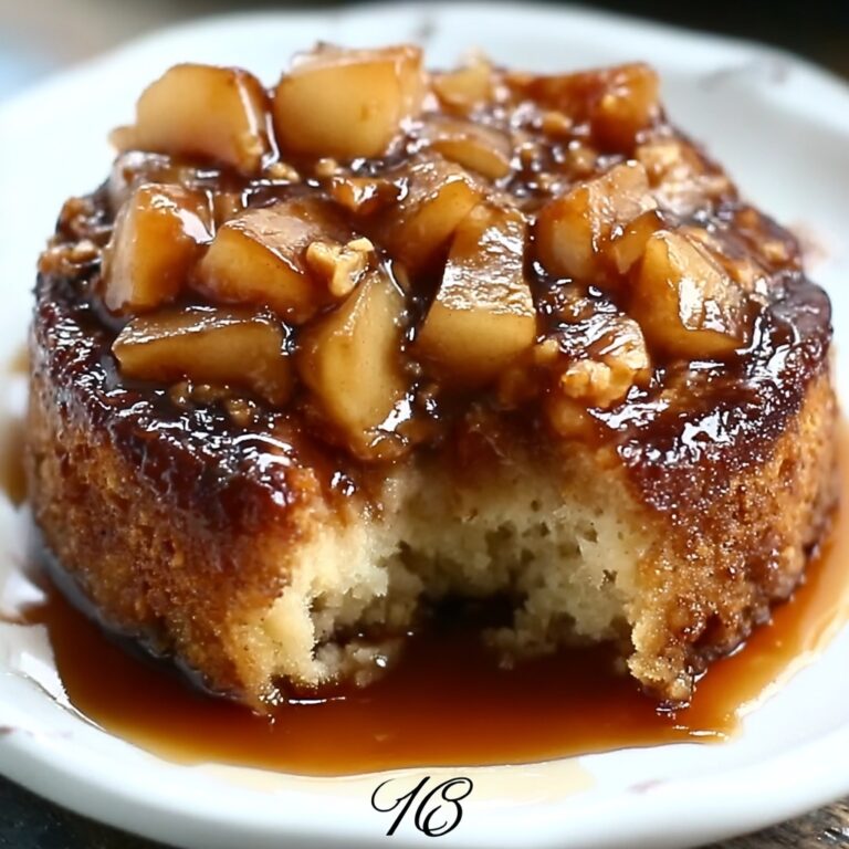 Indulgent Apple Date Skillet Sponge with Butter Caramel Recipe