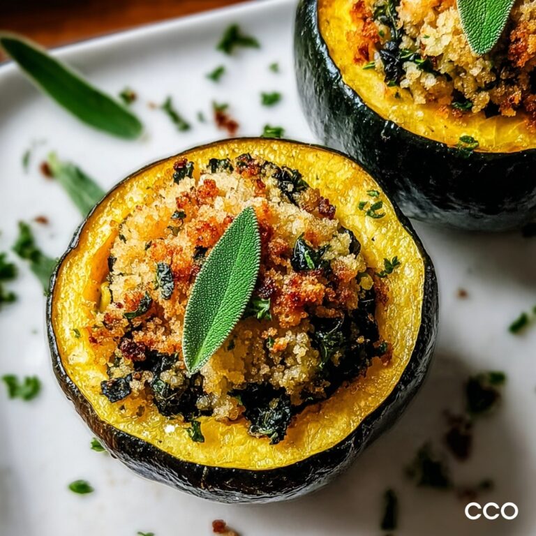 Indulgent Stuffed Acorn Squash with Spinach and Parmesan Recipe