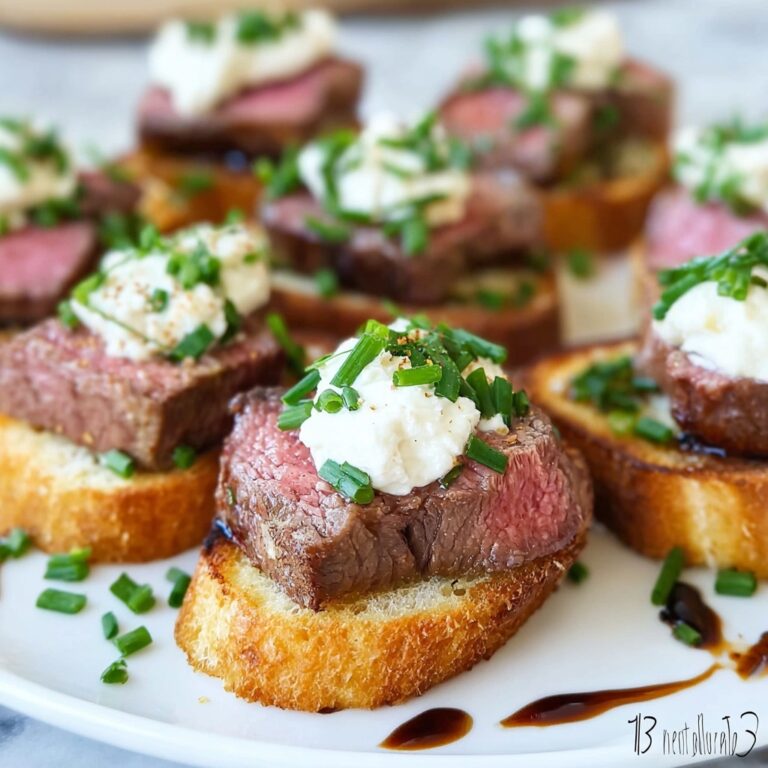 Easy Steak Crostini with Horseradish Sauce Recipe